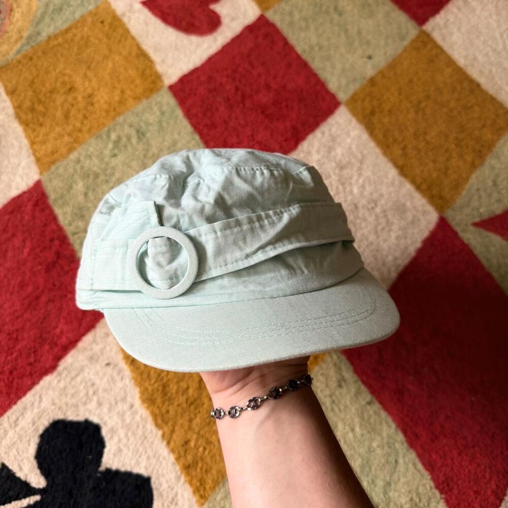 Vintage light green teal hat